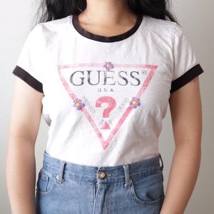 Vintage guess ringer shirt